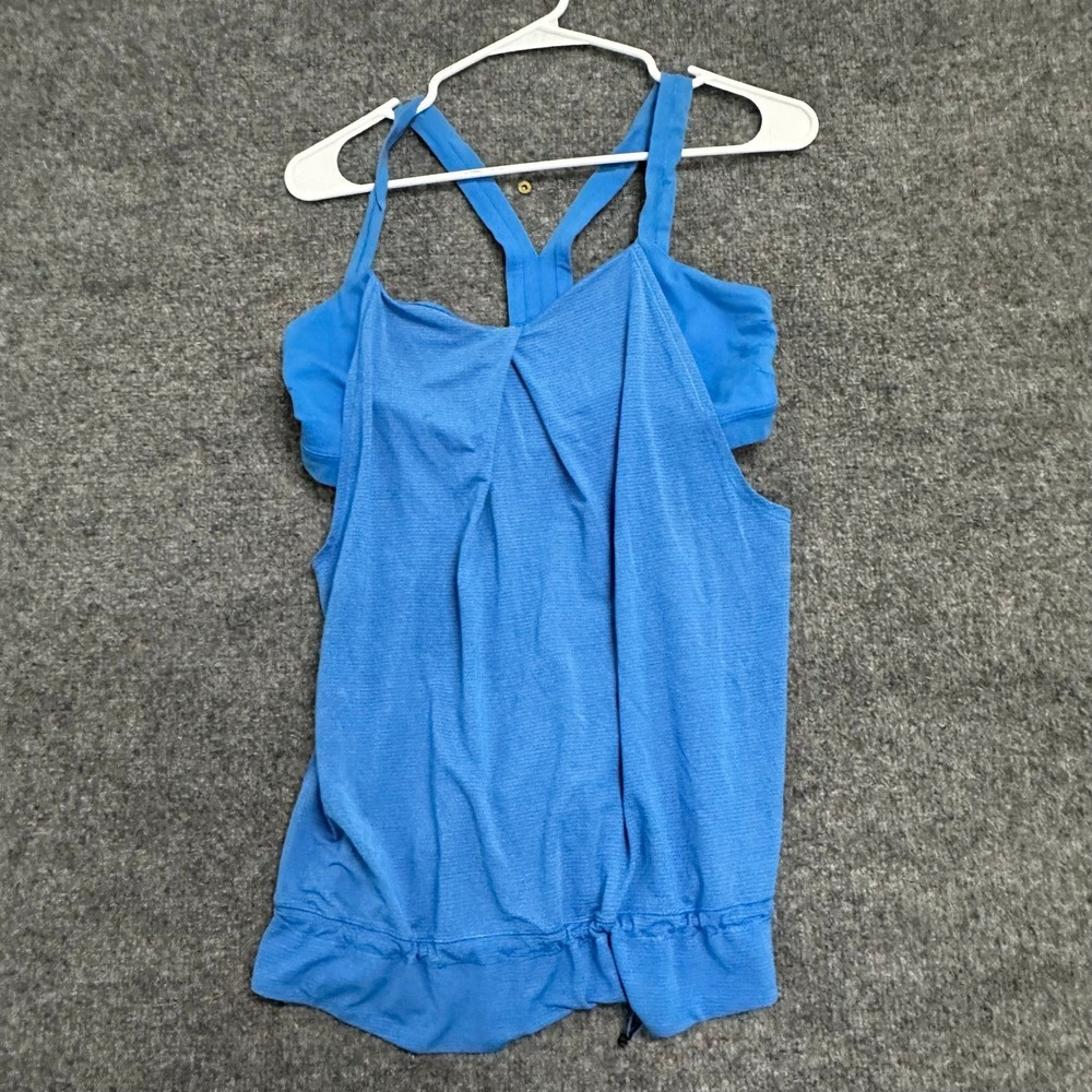 Lululemon Tank Top Womens Size 4 Blue Built In Bra Racerback Activewear Yoga